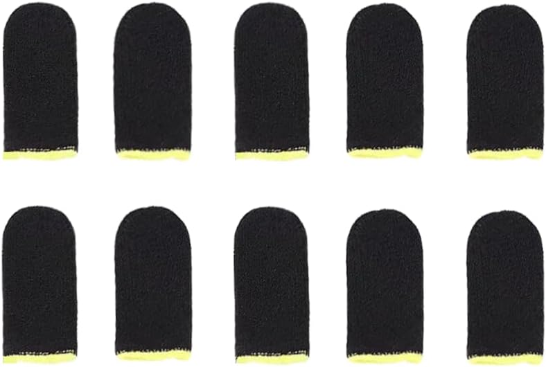 EYAKEG Mobile Phone Gaming Finger Sleeves, Gamer Thumb Protector/Stabilizer/Compression Support Sleeve, Game Hand Controller Gloves/Cover/Wrap, Durable Fiber/Breathable/Sweatproof, 10 Pcs - Image 1